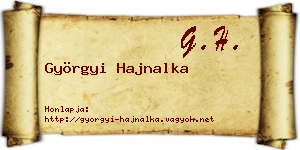 Györgyi Hajnalka névjegykártya